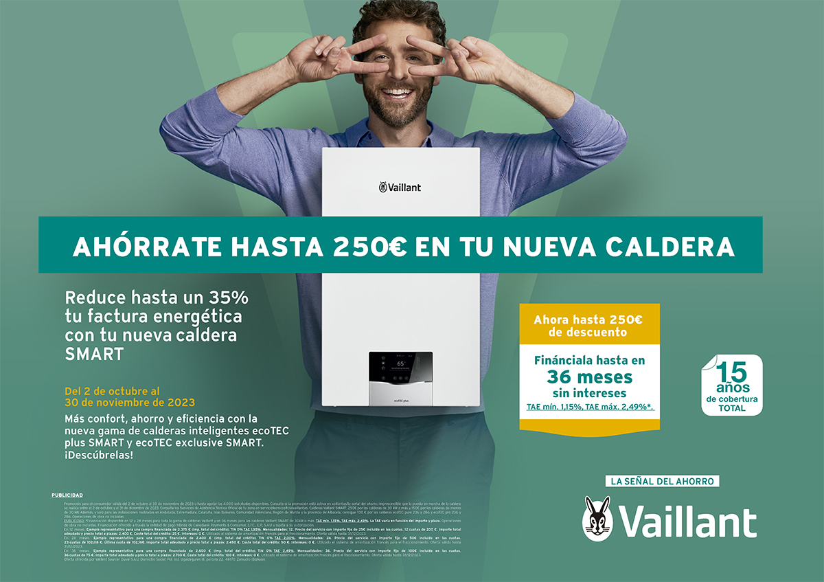 Vaillant calderas Smart - promoción 250€ ahorro - Setalde Group
