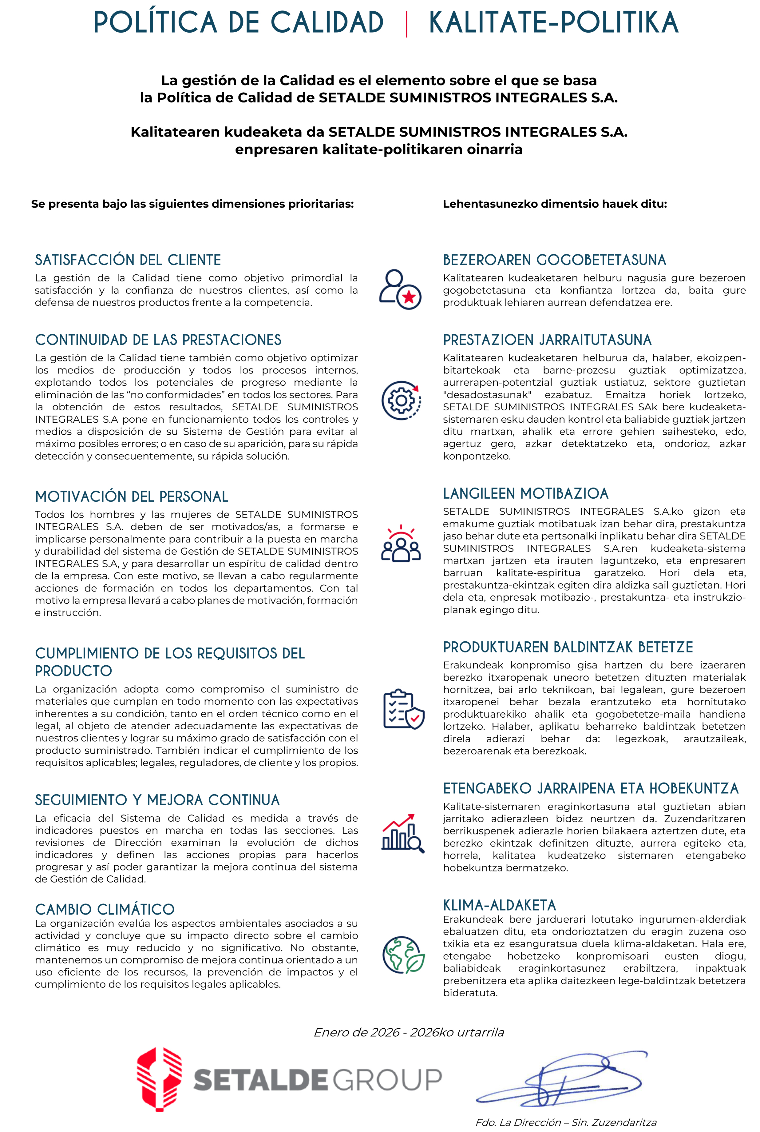 Política de calidad